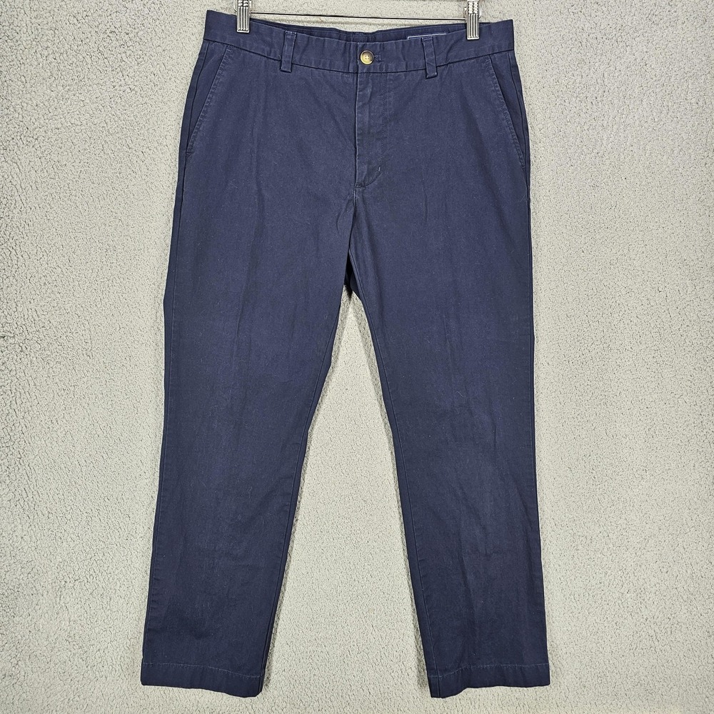Vineyard Vines Pants Mens 33x30 Blue Stretch Chino Casual Flat Front Golf